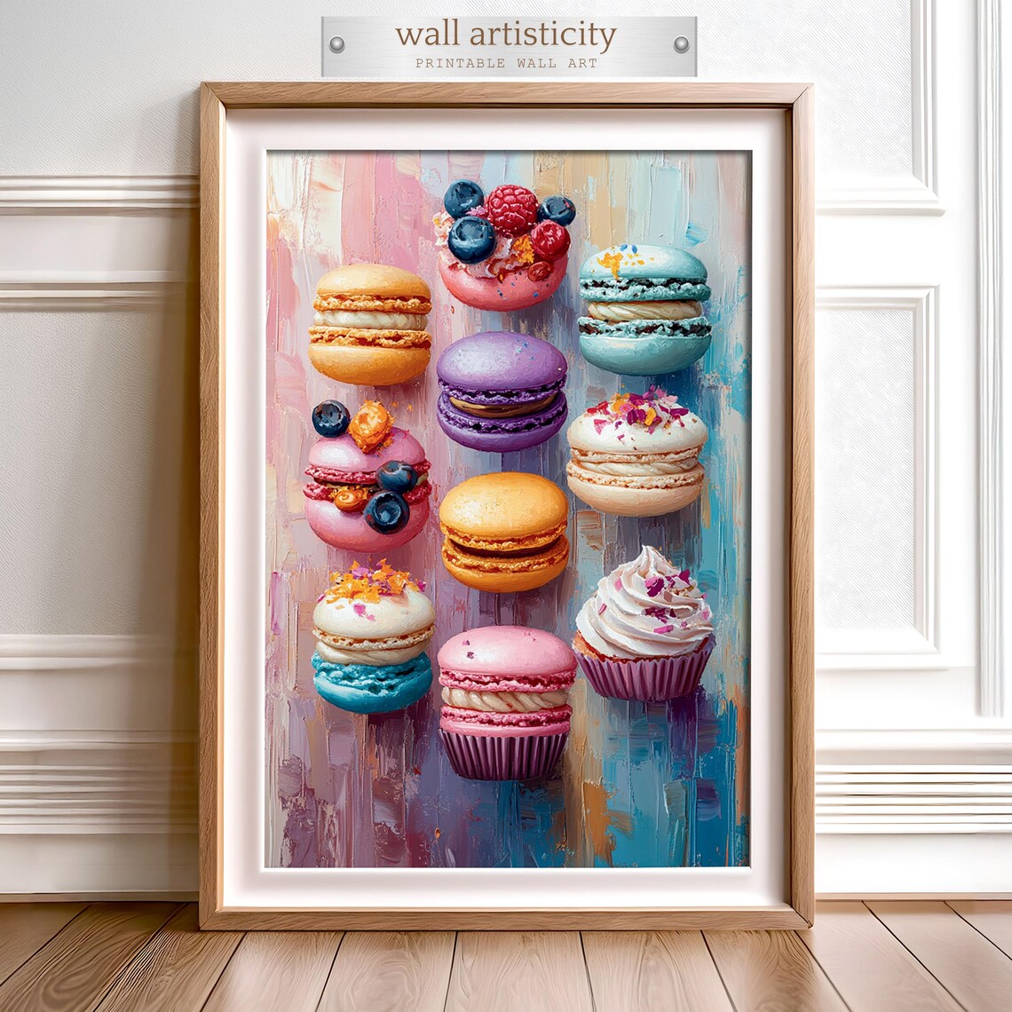 Macarons And Cupcake Poster, Kitchen Decor