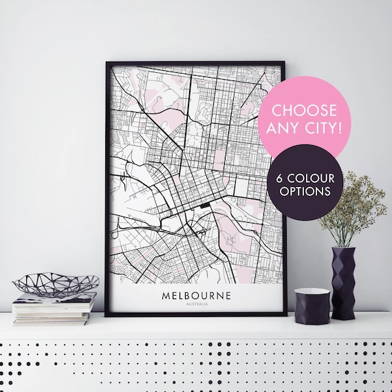 Custom City Map Art Print, Personalized Place Map