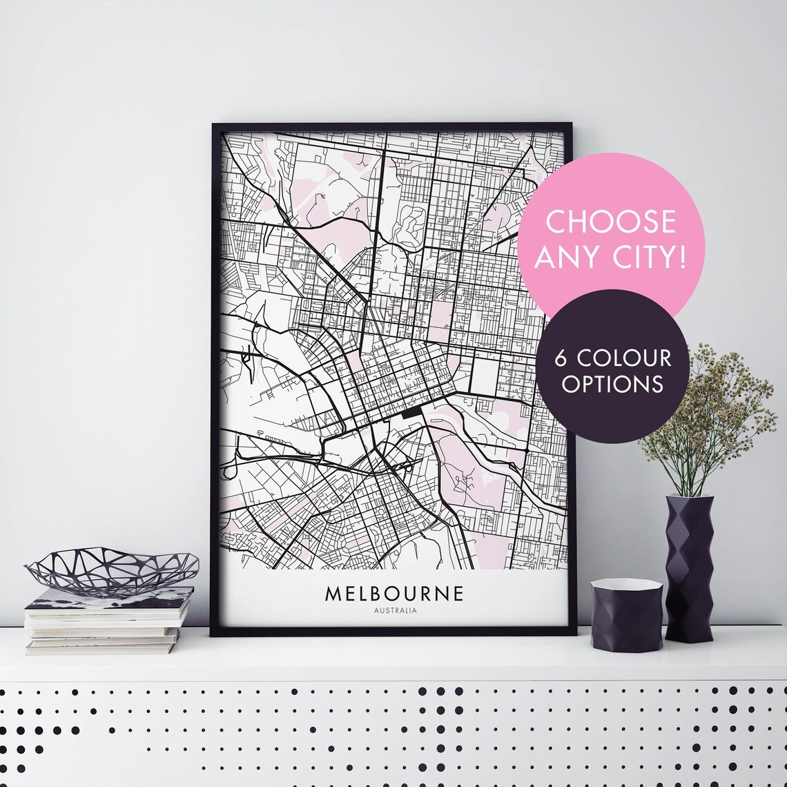 Custom City Map Art Print, Personalized Place Map