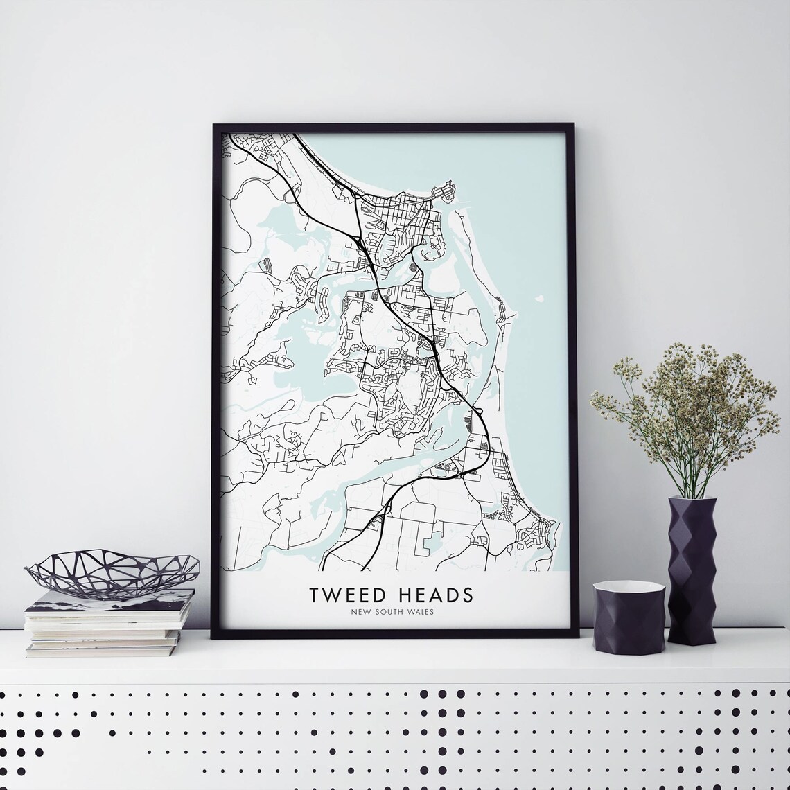 Tweed Heads New South Wales Australia Coastal City Map Poster
