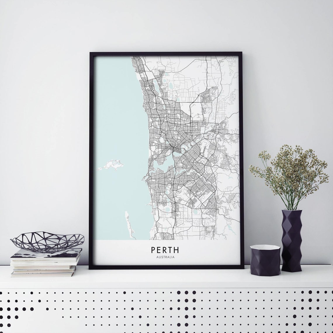 Perth Australia City Map Art Print