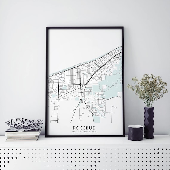 Rosebud Mornington Peninsula Victoria Australia City Map Poster