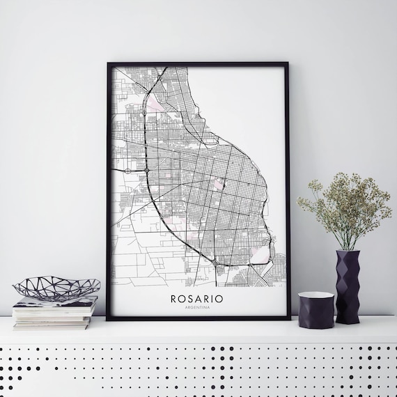 Rosario Argentina South America Minimalist City Map Art Poster