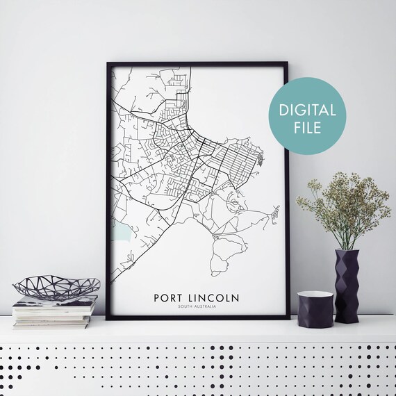 Port Lincoln South Australia Minimalist City Map Line Art Poster