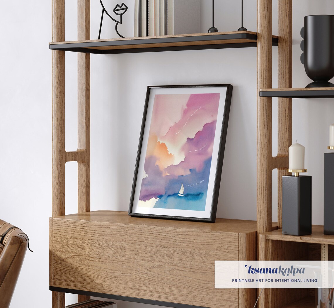Learning To Sail My Ship Therapy Office Art Print - Image 2