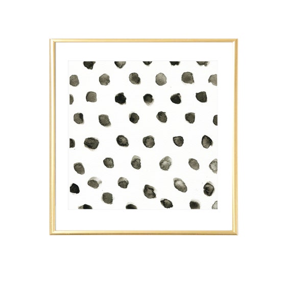 Black Dots Print Black And White Prints Modern Nursery Art Abstract Art Print Abstract Print Modern Nursery Decor Nursery Wall Art