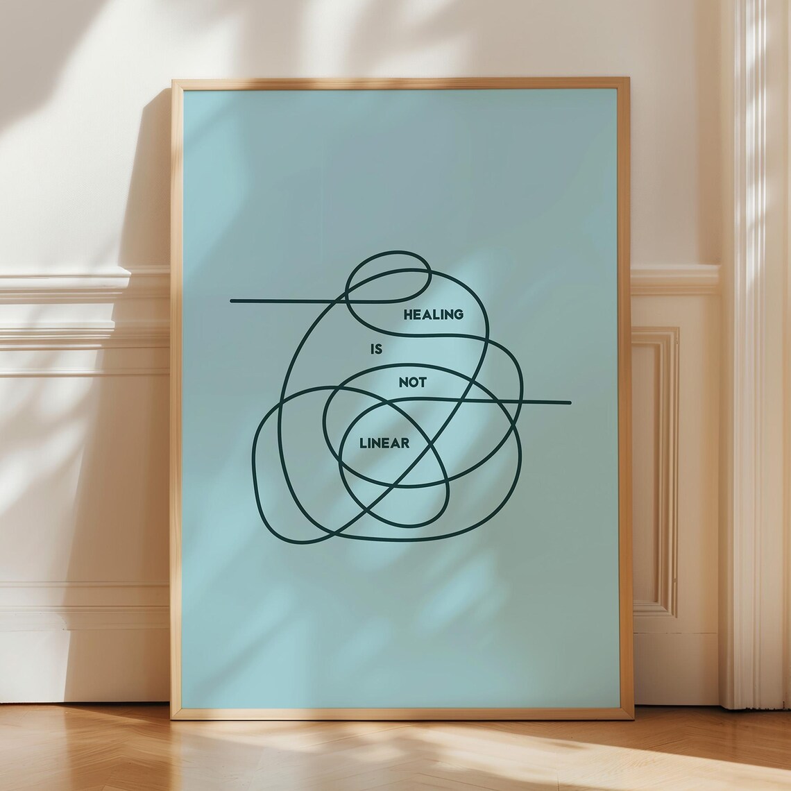 Healing Is Not Linear Therapy Office Poster