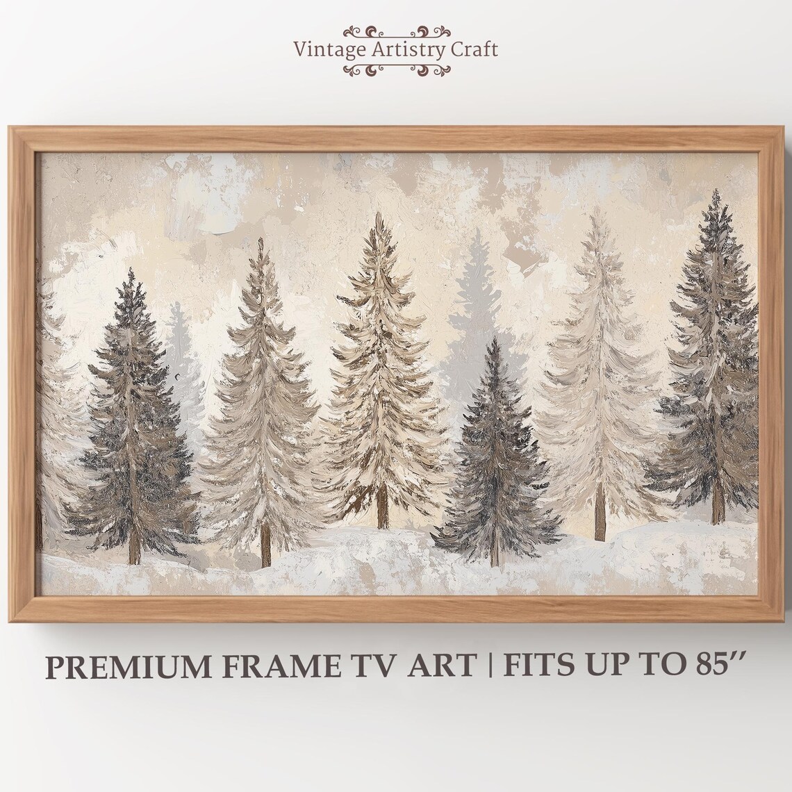 Christmas Trees Winter Farmhouse Decor Art Print