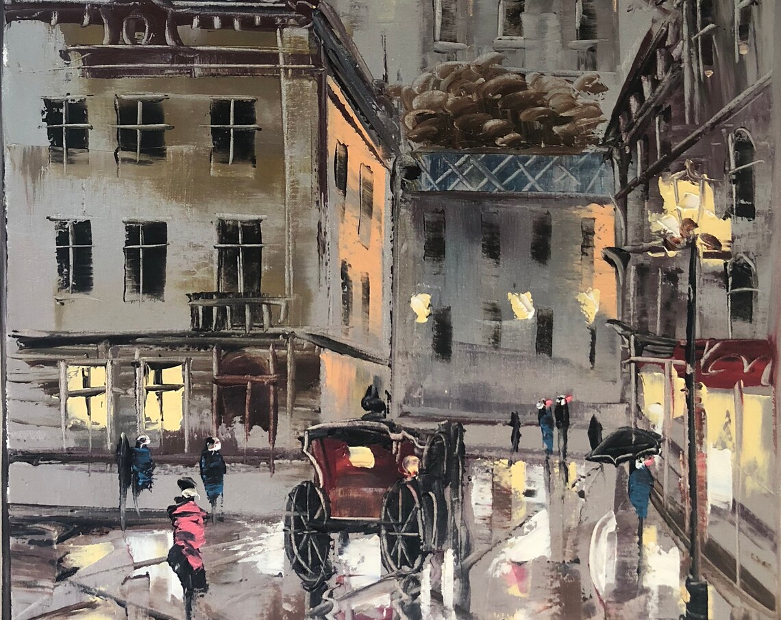 Abstract City Painting, Gray Cityscape Art Print - Image 3