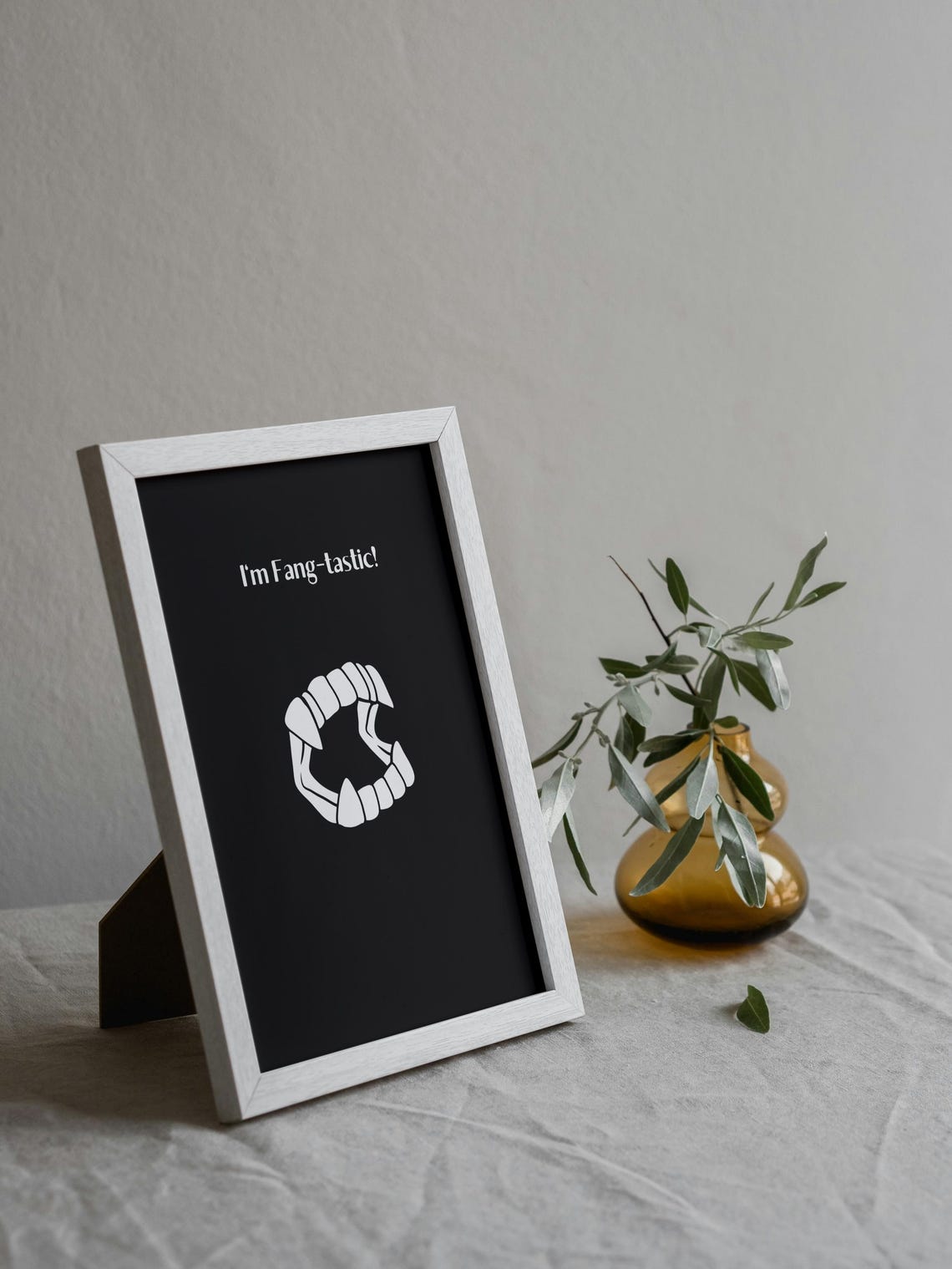Im Fang Tastic Vampire Teeth Funny Halloween Minimalist Poster - Image 2