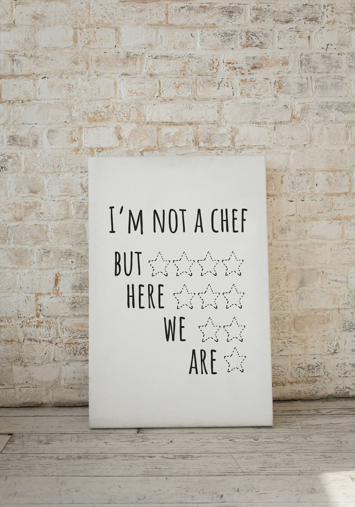 I'm Not a Chef But Here We Are Funny Kitchen Star Rating Poster - Image 3