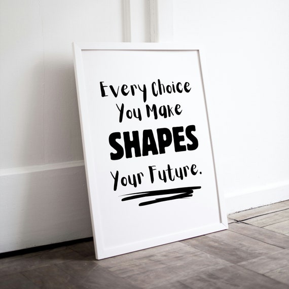 Every Choice You Make Shapes Your Future Motivational Poster