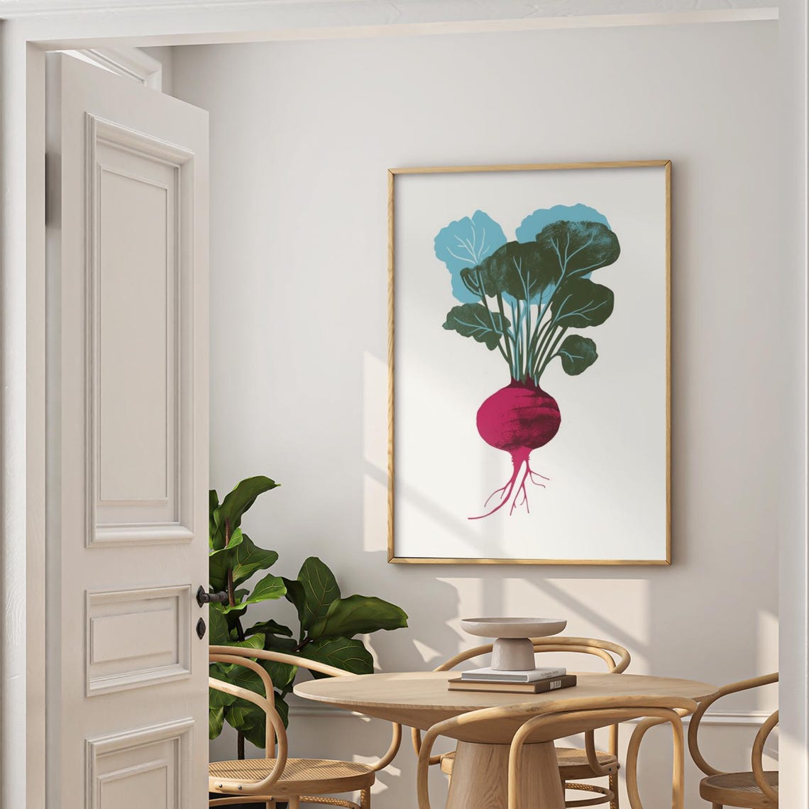 Beetroot Botanical Illustration Kitchen Vegetable Decor Wall Art - Image 3