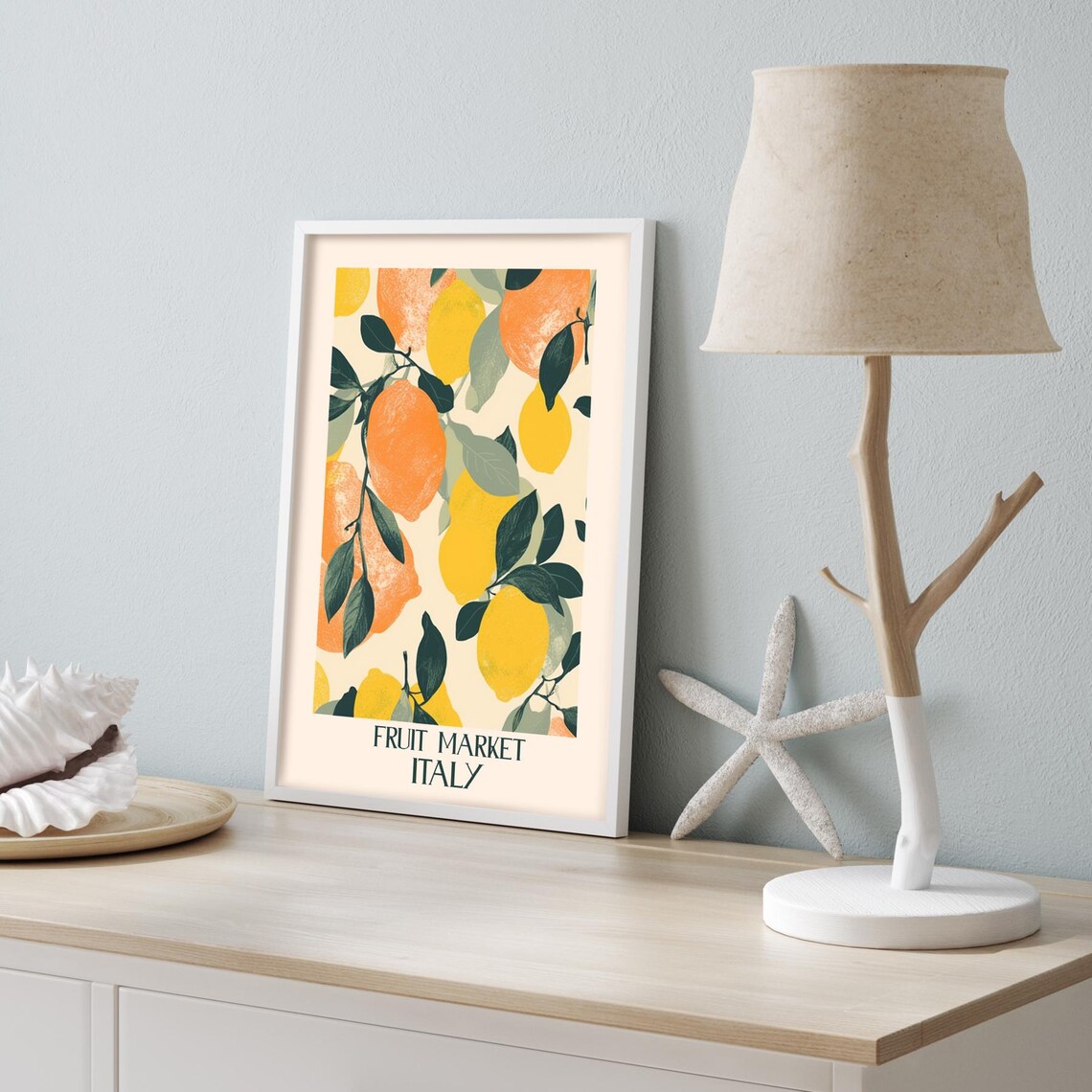 Fruit Market Italy Vintage Citrus Lemon Orange Kitchen Poster - Image 3