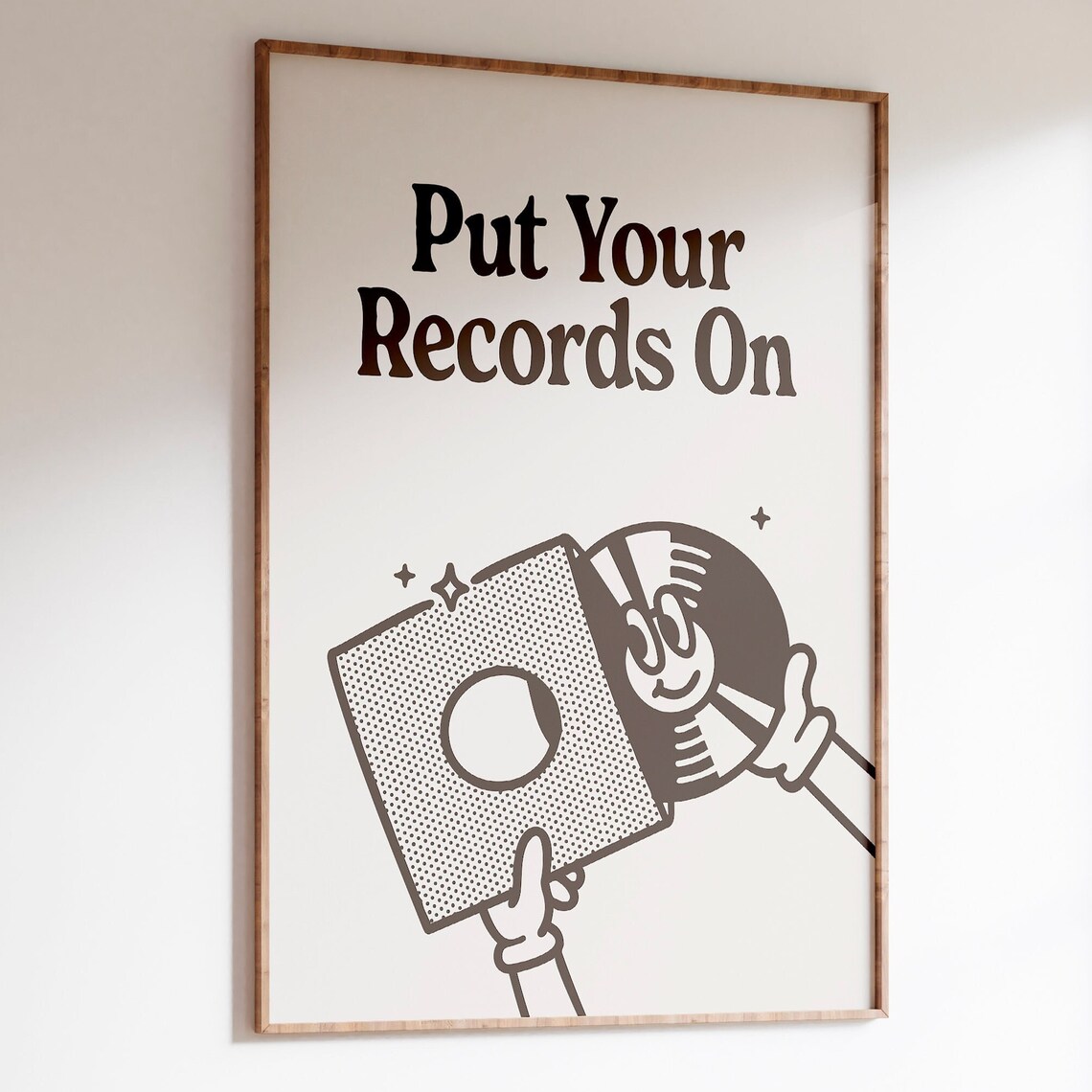 Retro Music Vinyl Record Art Print, Vintage Poster