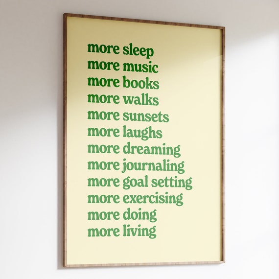 Positive Affirmations Retro 70s Aesthetic Art Print