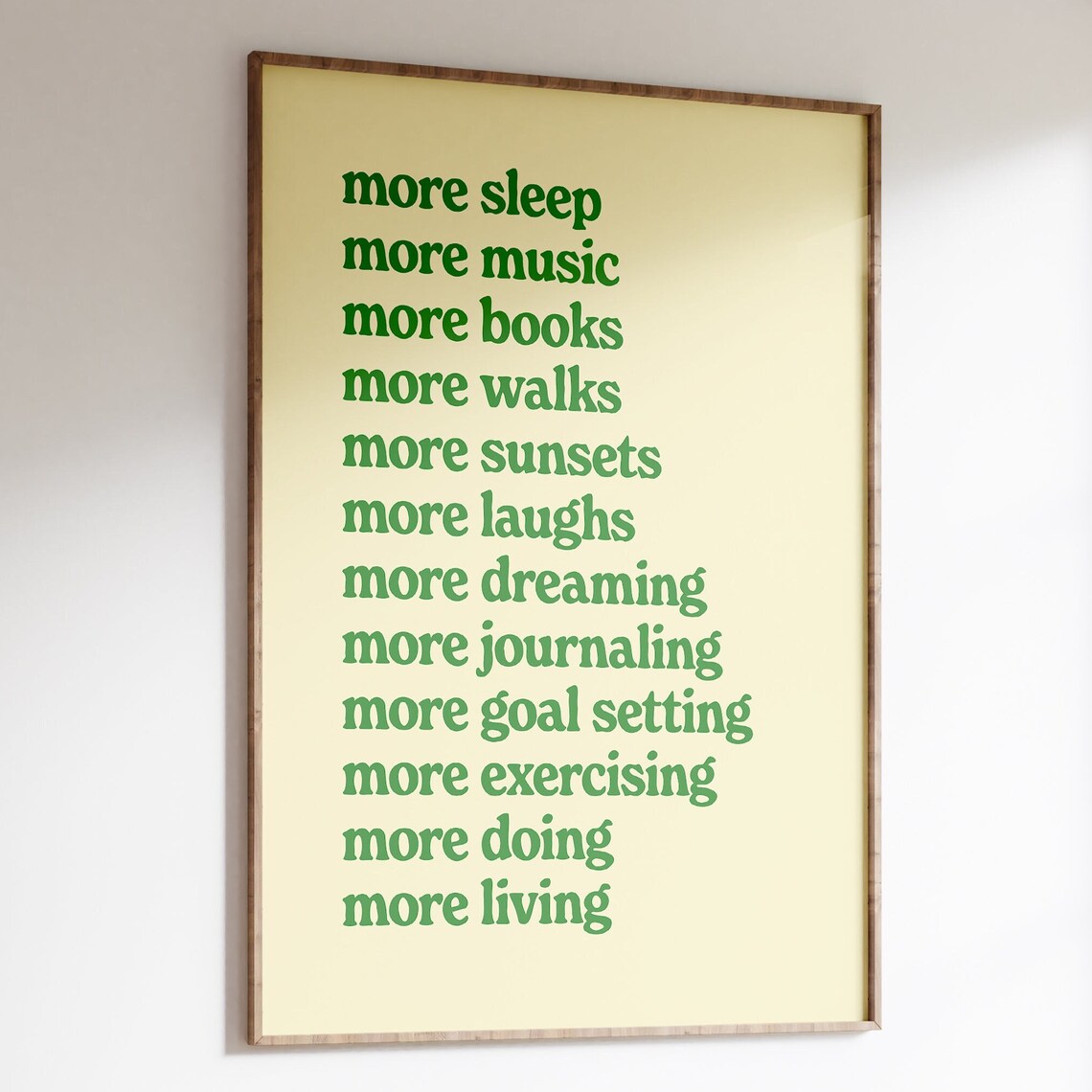 Positive Affirmations Retro 70s Aesthetic Art Print