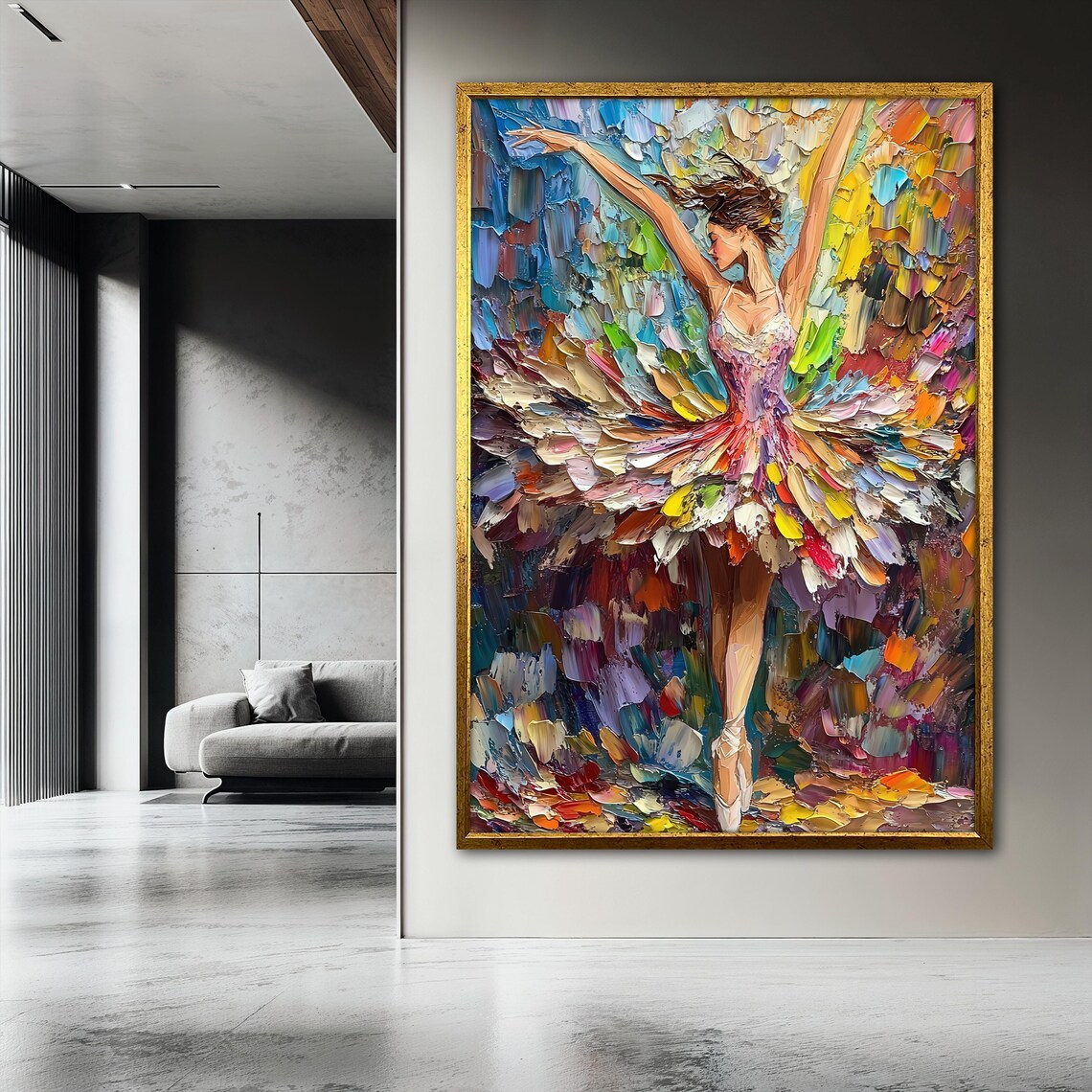 Colorful Ballerina Painting, Ballet Girl Art Print - Image 3