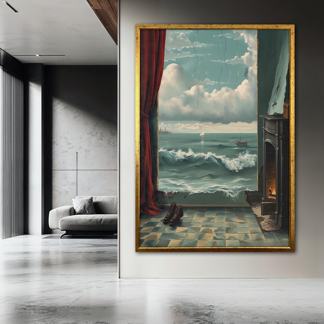 Vladimir Kush Surreal Ocean Painting, Dreamlike Seascape - Image 3