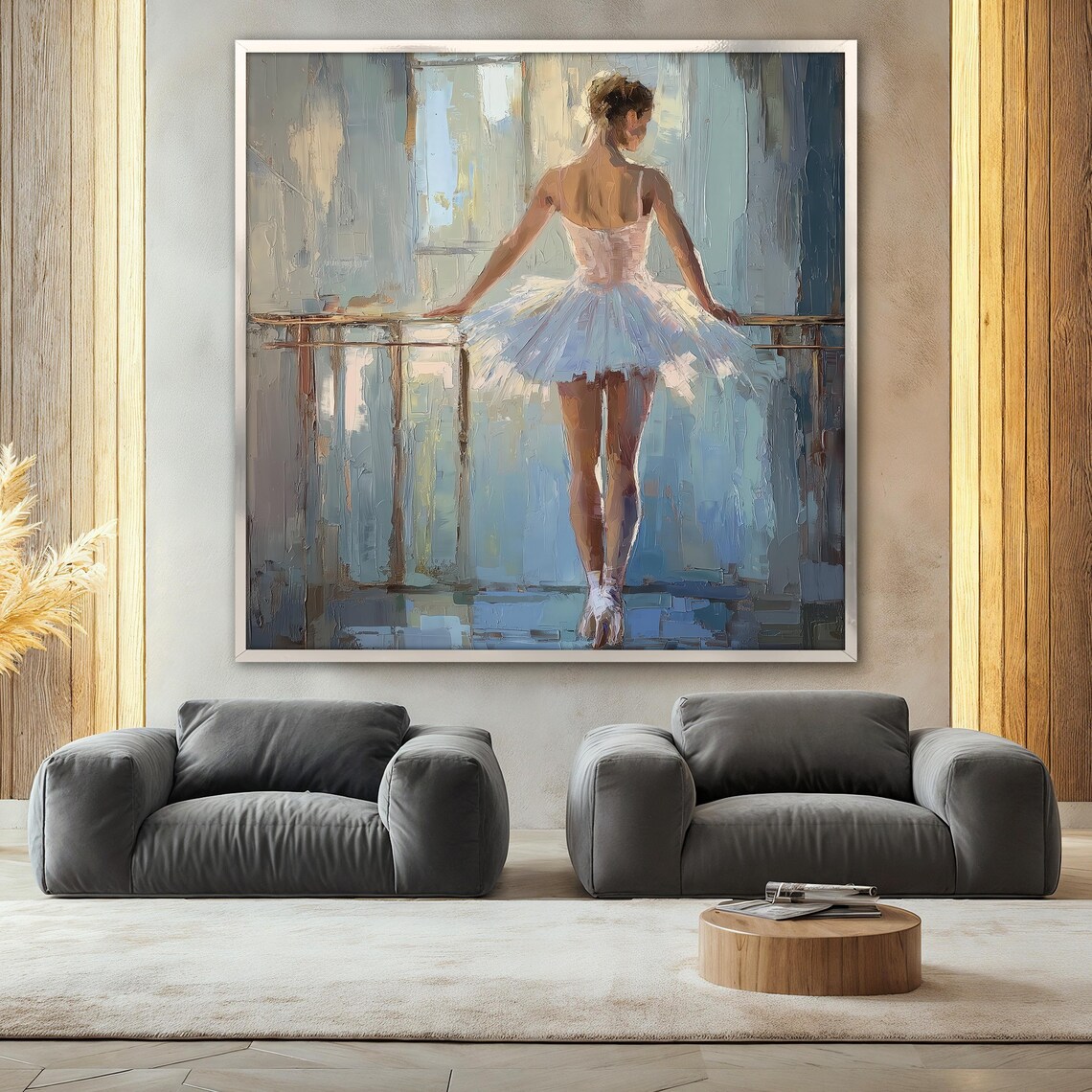 Graceful Ballerina Art Print, Ballet Girl At Barre - Image 2