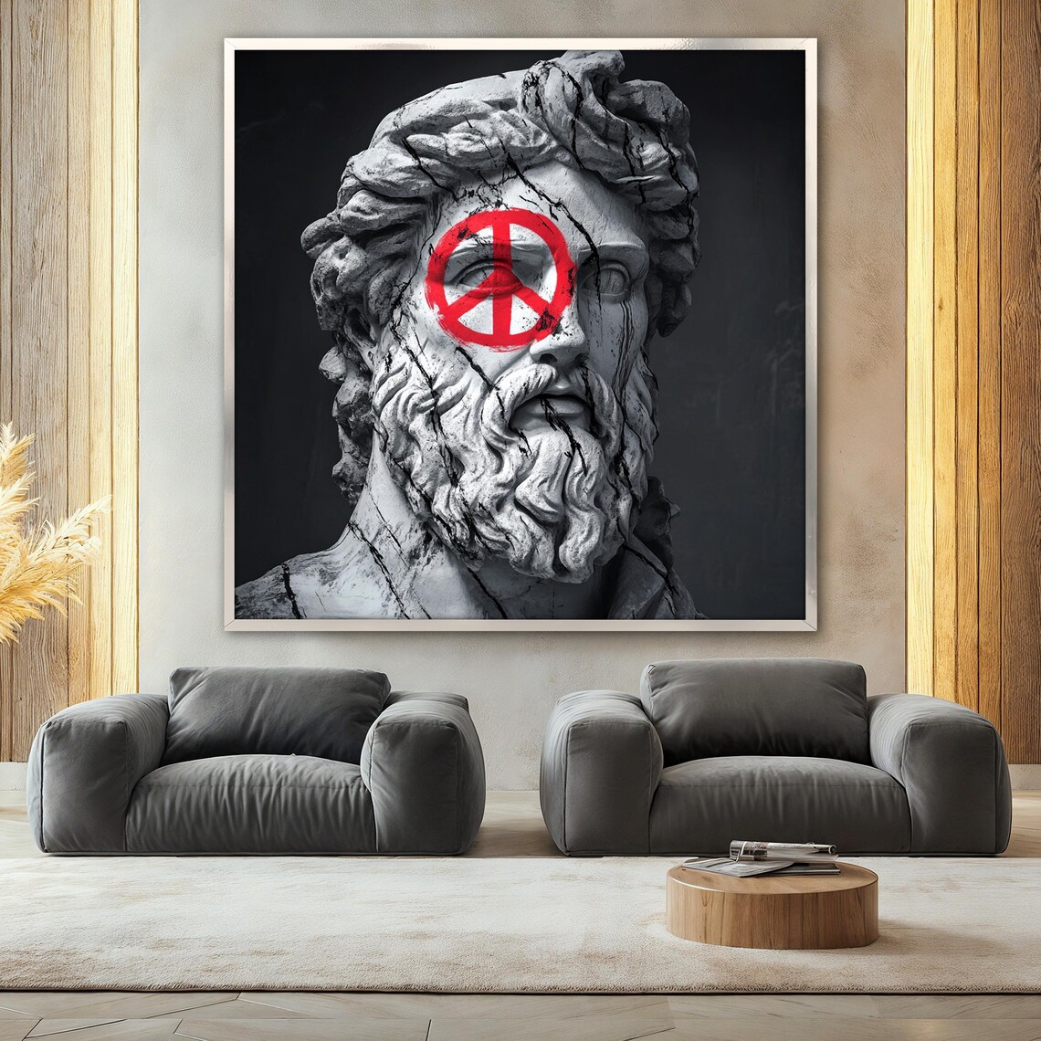 Zeus Painting, Greek God Graffiti Decor Art Print - Image 2