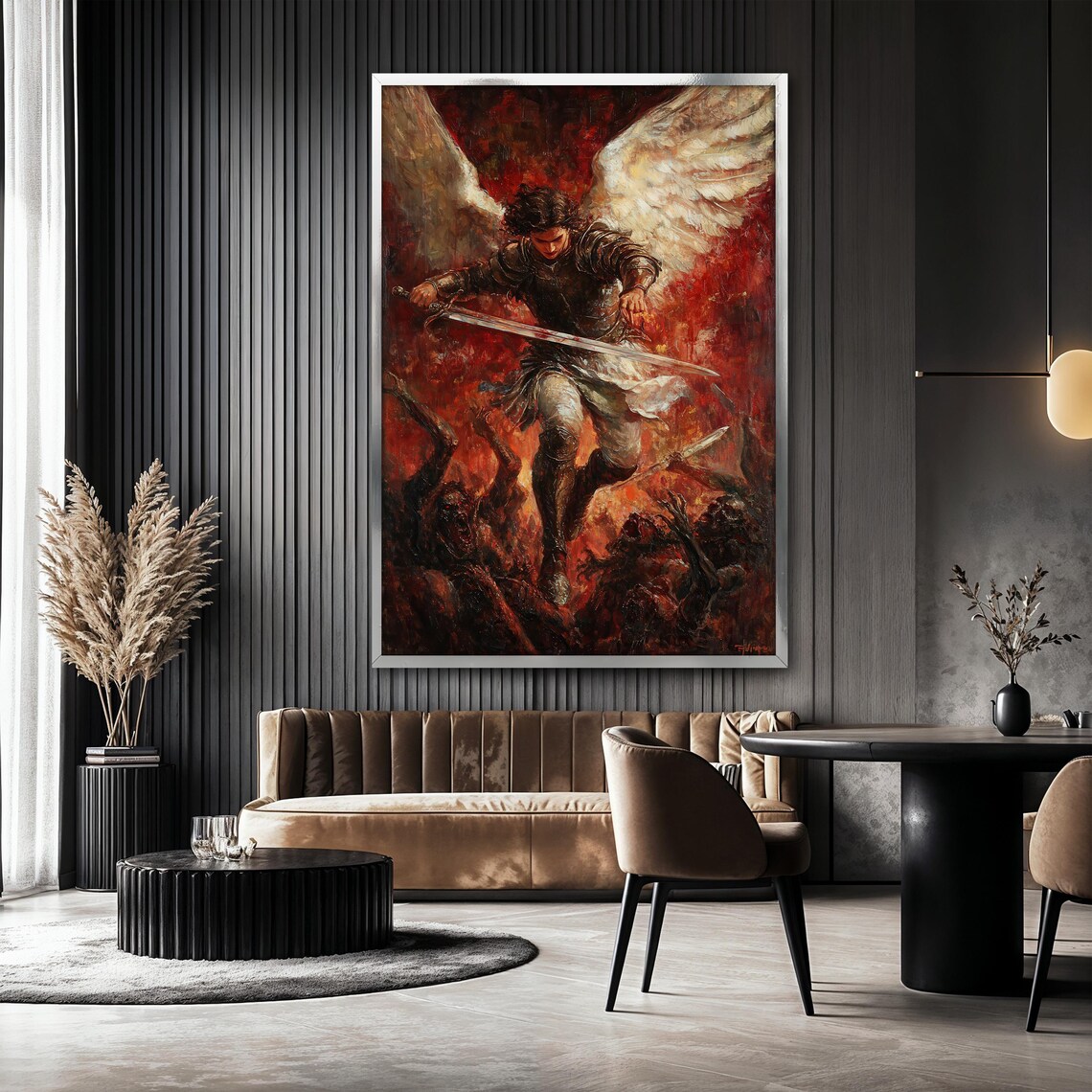 Archangel Painting, Warrior Angel Christian Decor - Image 2