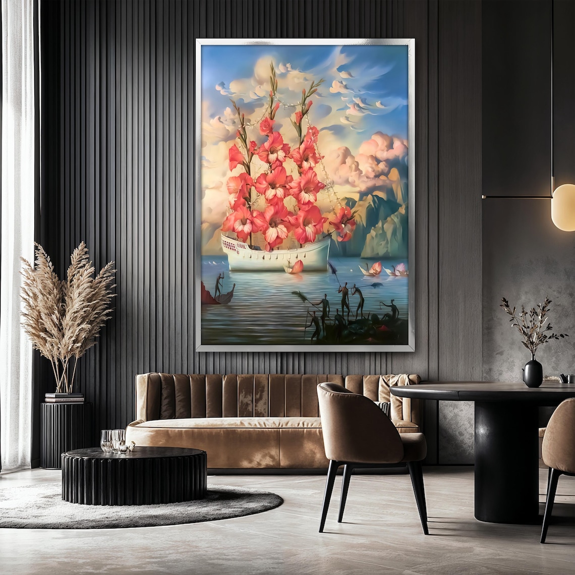 Vladimir Kush Fantasy Floral Ship On Water - Image 2