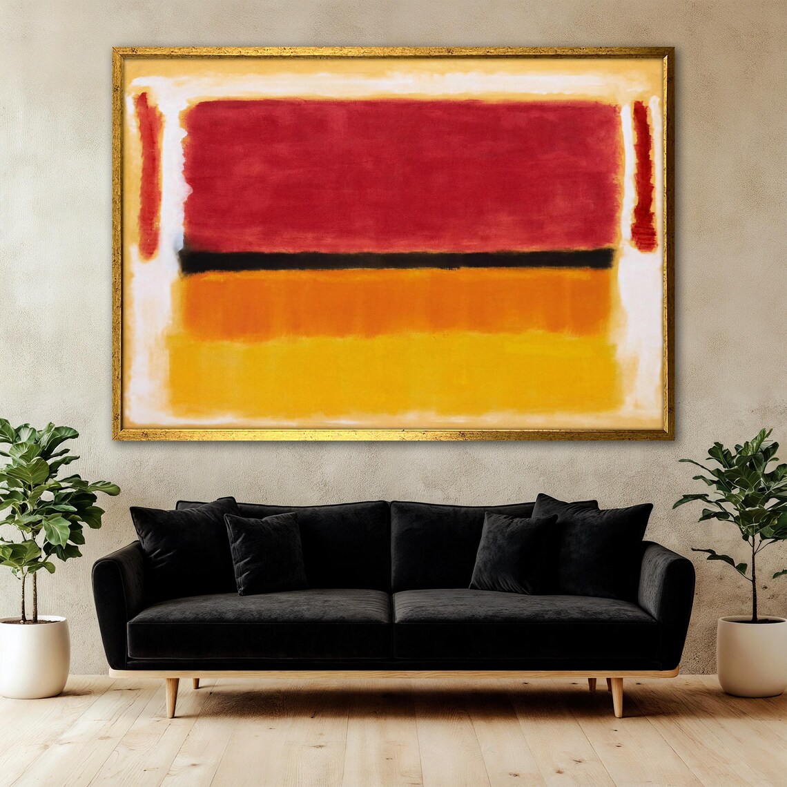 Mark Rothko Red And Yellow Abstract, Art Print - Image 3