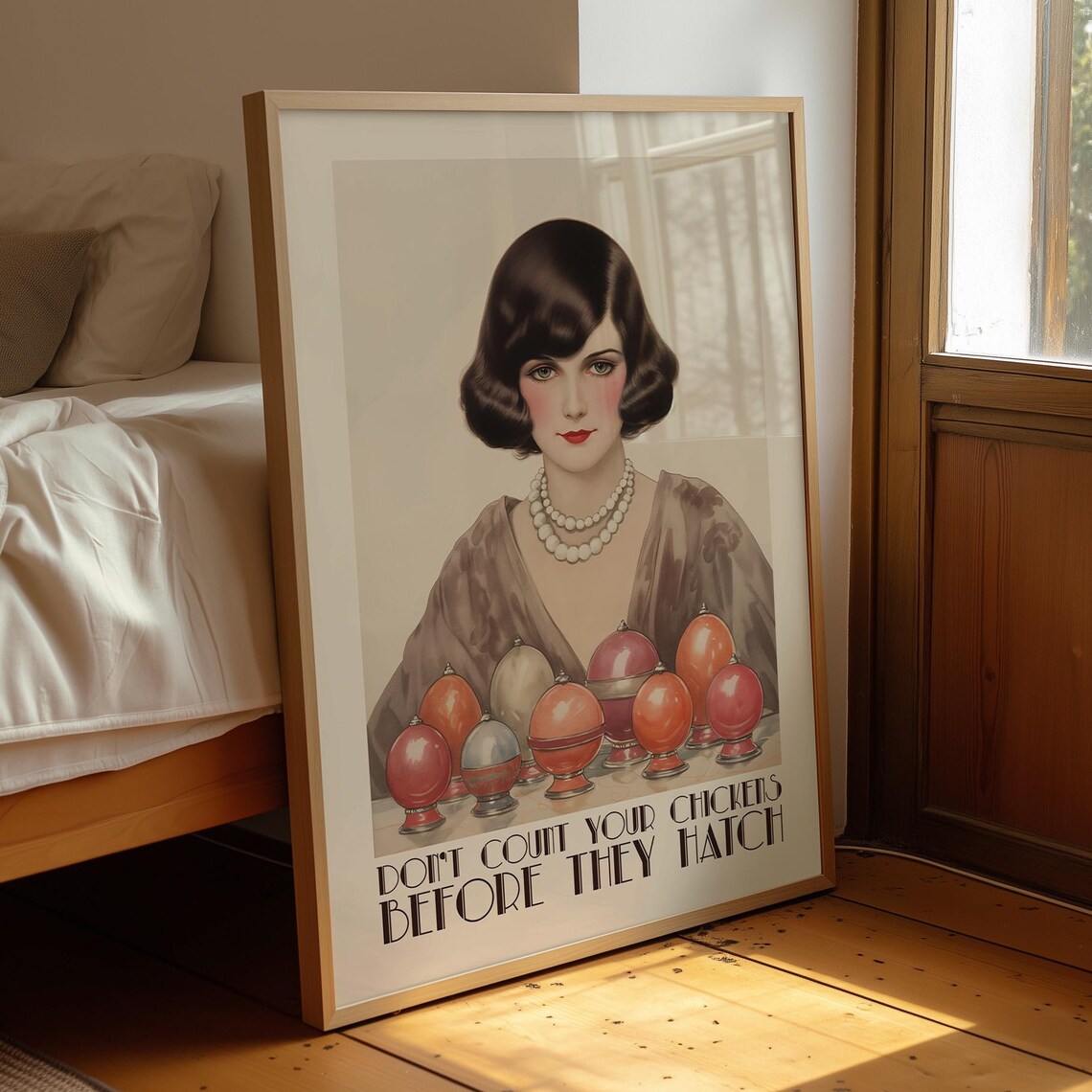 Art Deco Lady, Retro Chic Motivational Quote