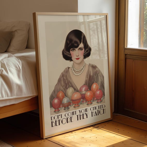 Art Deco Lady, Retro Chic Motivational Quote