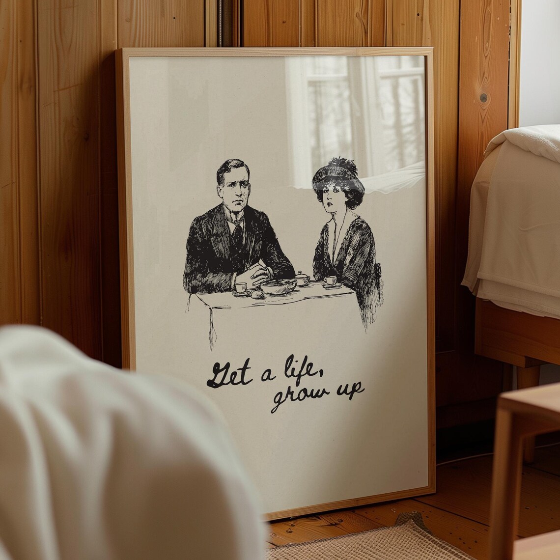 Edwardian Art Satire Gibson Girl Funny Quote