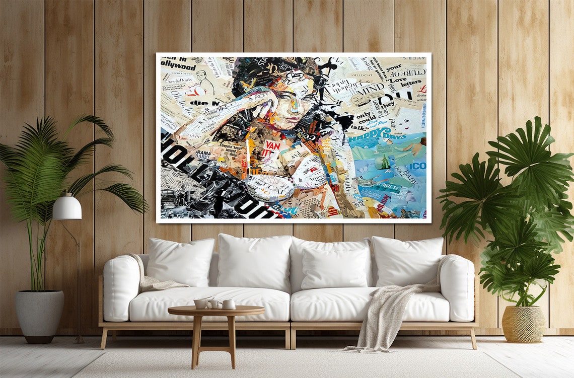Mosaic Woman Print Print Painting Sexy Woman Wall Art Nude Woman Poster Silhouette Woman Art - Image 2