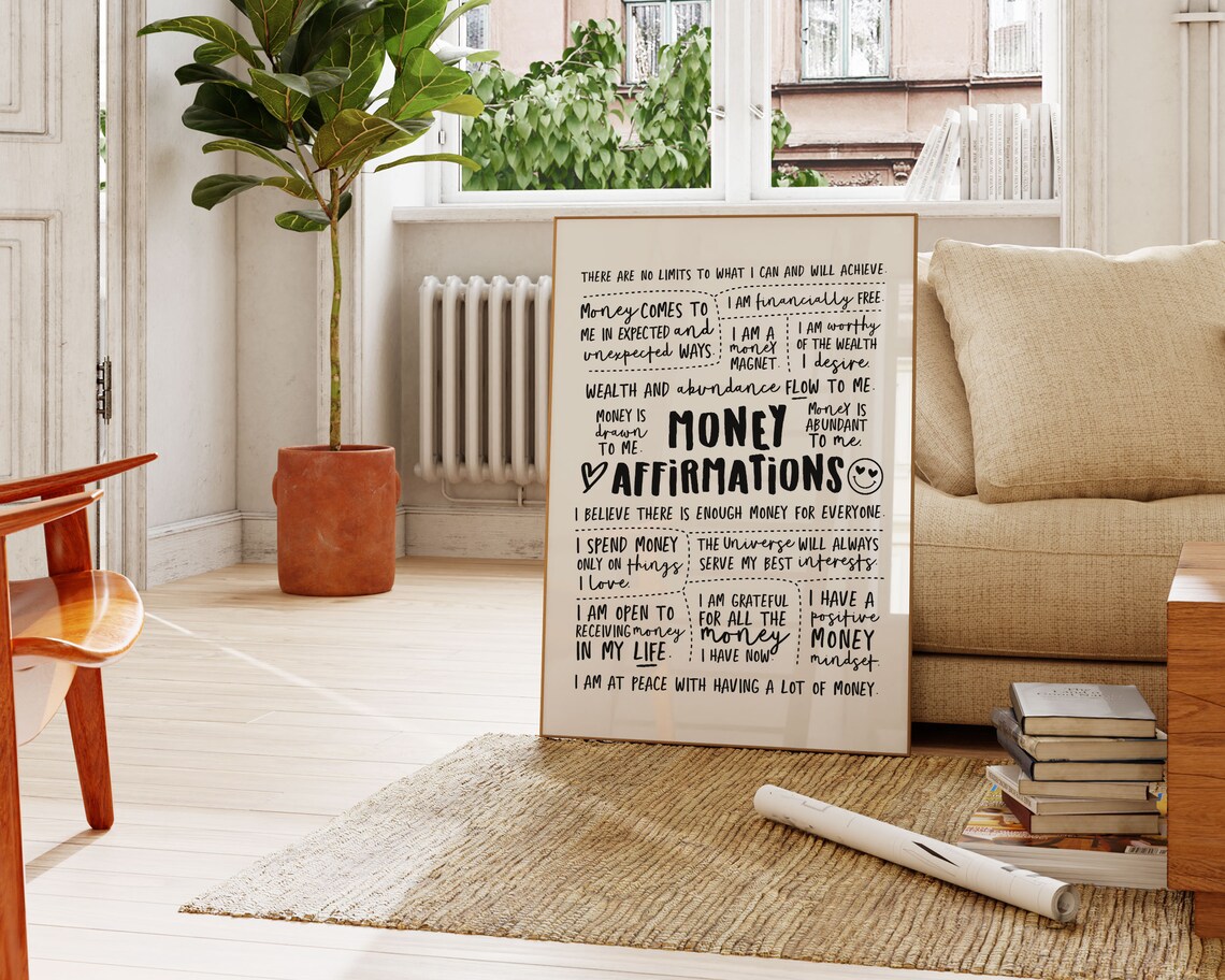 Money Manifestation Daily Money Affirmations Art Print - Image 3