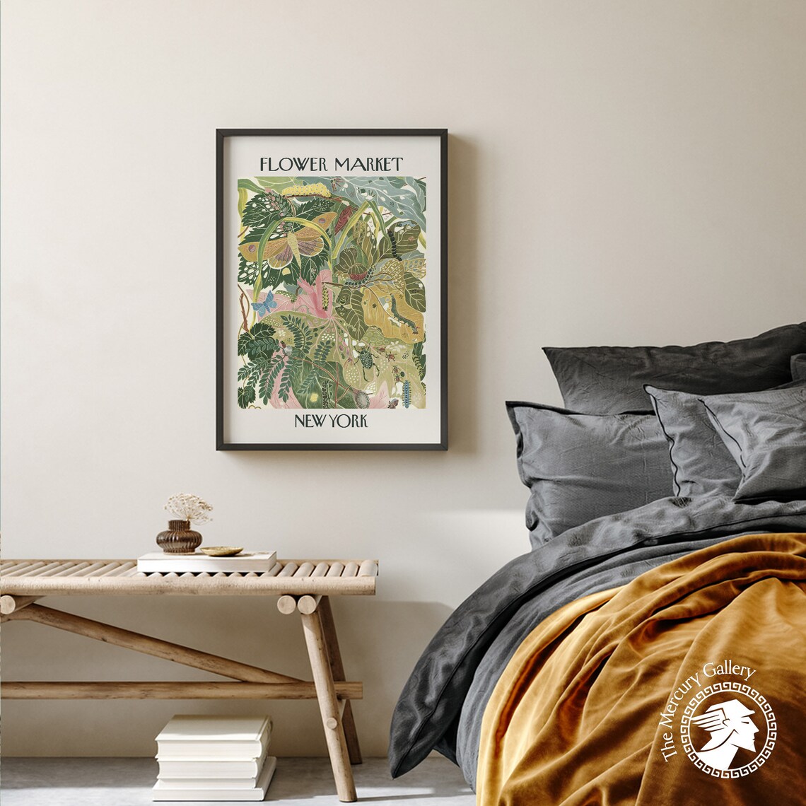 Flower Market New York Vintage Botanical Art Print - Image 3