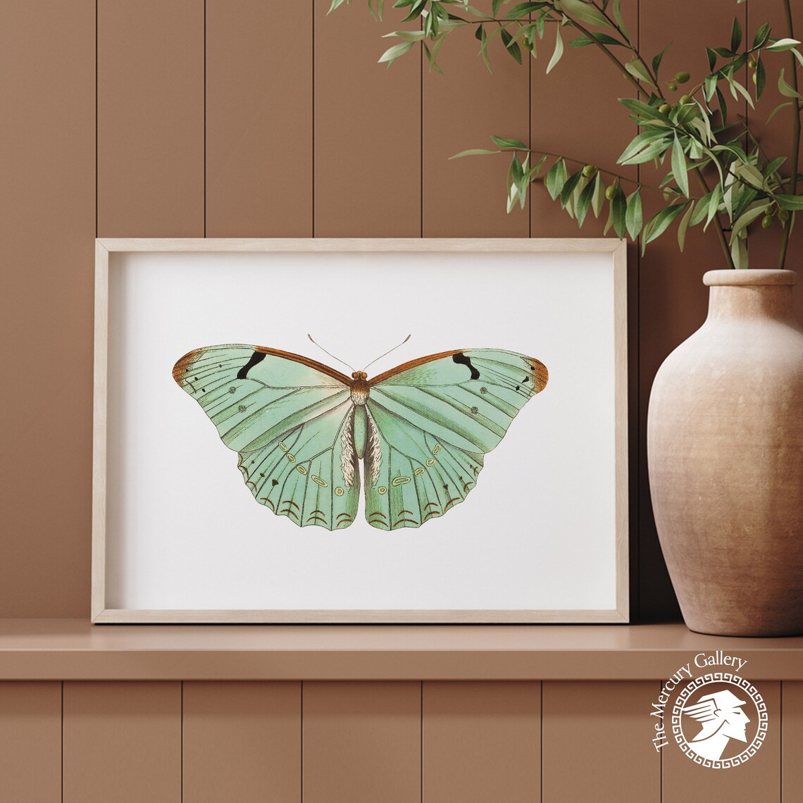 Pastel Butterfly Print, Boho Girls Nursery Art Print