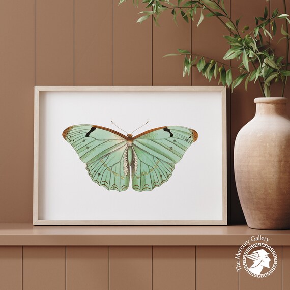 Pastel Butterfly Print, Boho Girls Nursery Art Print