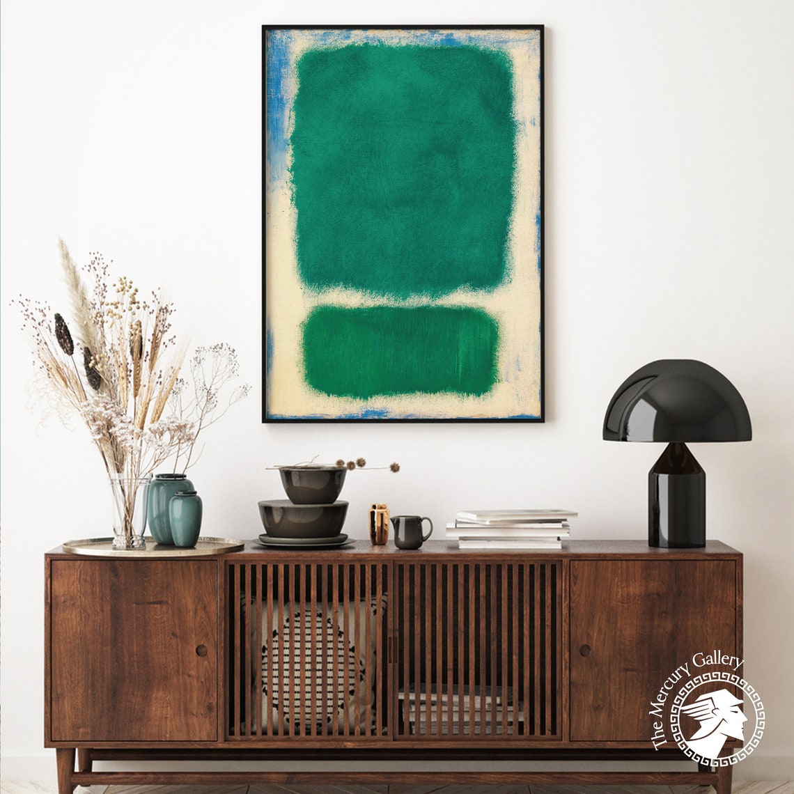Mark Rothko Emerald Green Blocks On Cream Abstract Color Field Poster - Image 5