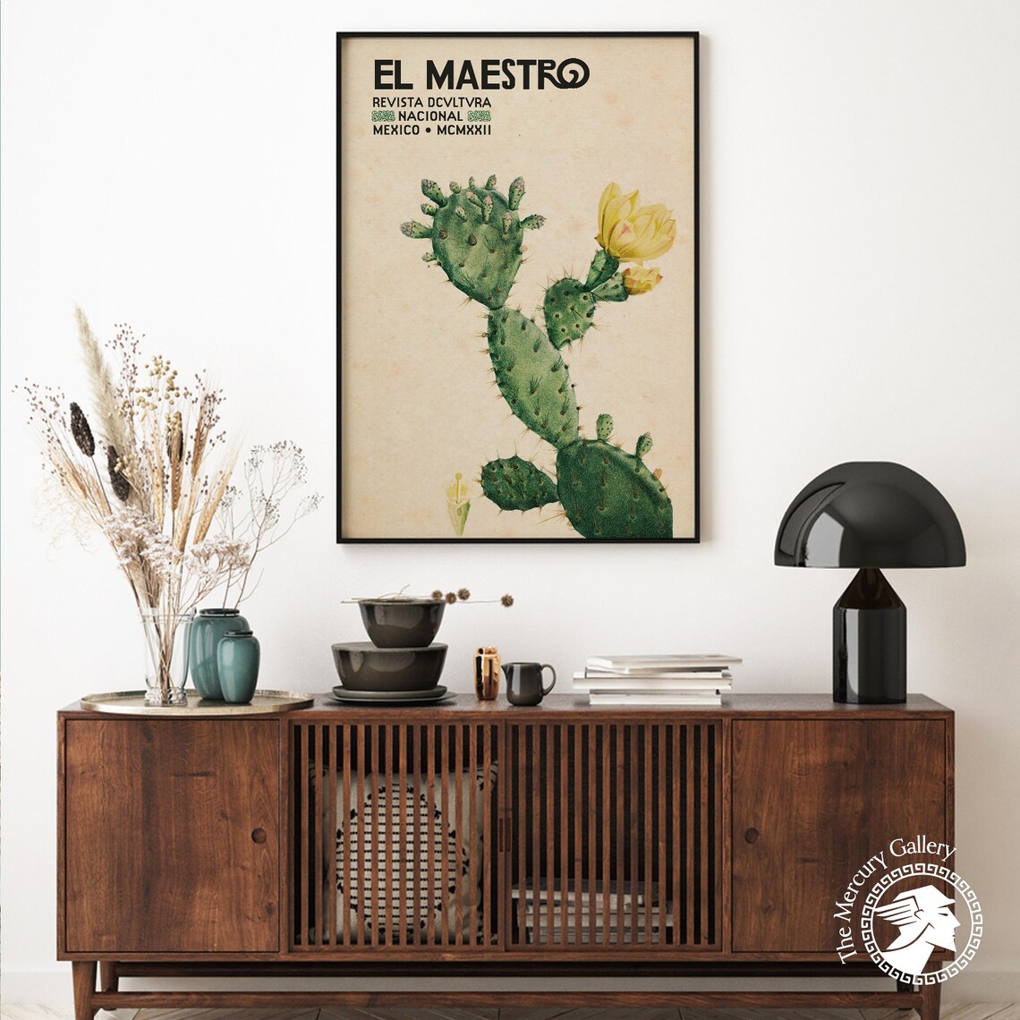 Vintage Mexican Cactus Exhibition Poster Art Print - Image 6
