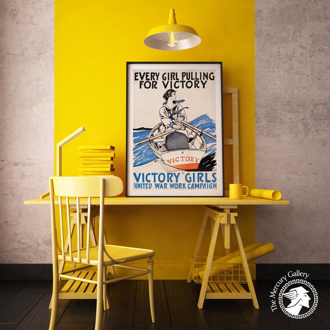 Vintage Poster Art Nouveau Vintage Poster Print By Edward Penfield Victory Girls United War York Campaign Poster Print - Image 5