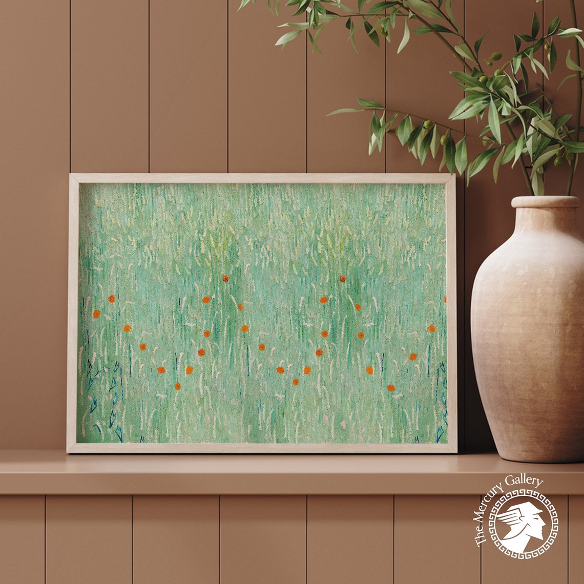 Vincent Van Gogh Green Poppy Field Meadow Impressionist Art Print - Image 5