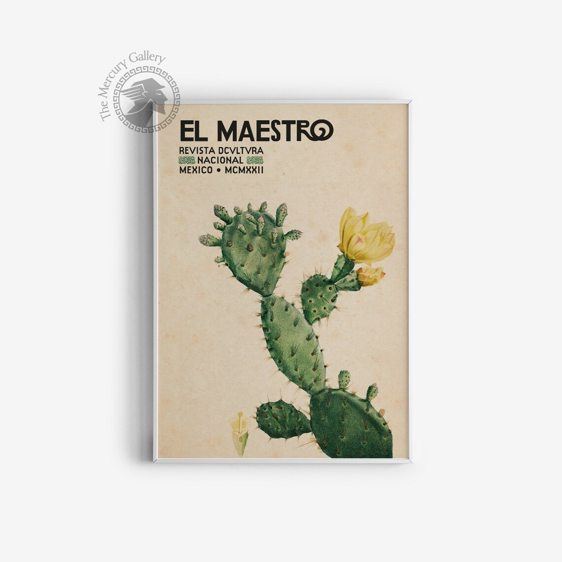 Vintage Mexican Cactus Exhibition Poster Art Print - Image 4