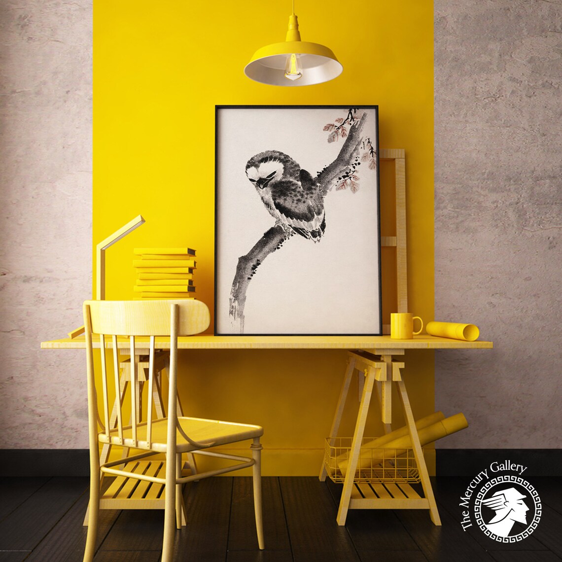 Japanese Owl Poster Print, Hokusai-Inspired Art - Image 5