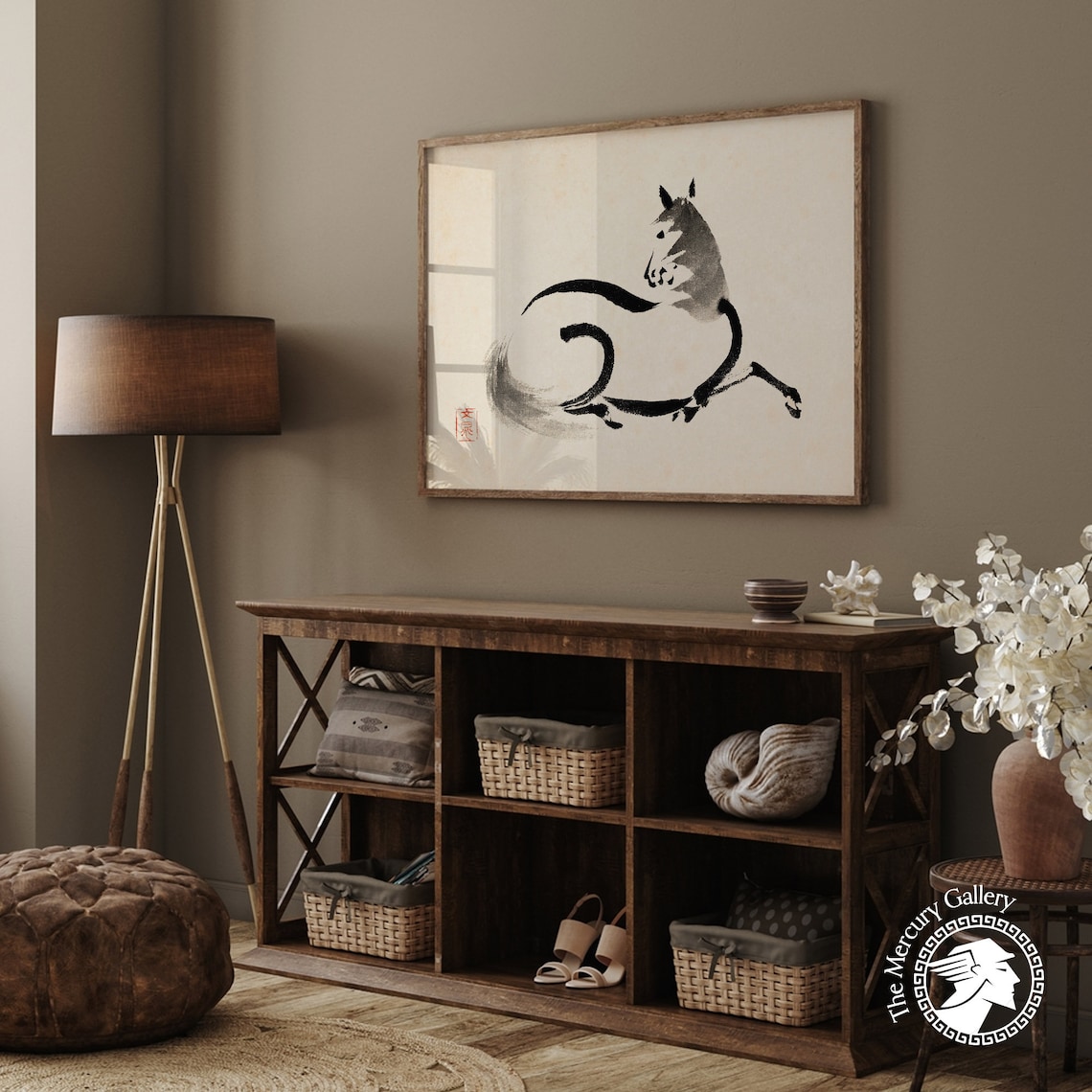 Japanese Brush Horse Vintage Animal Art Print - Image 2