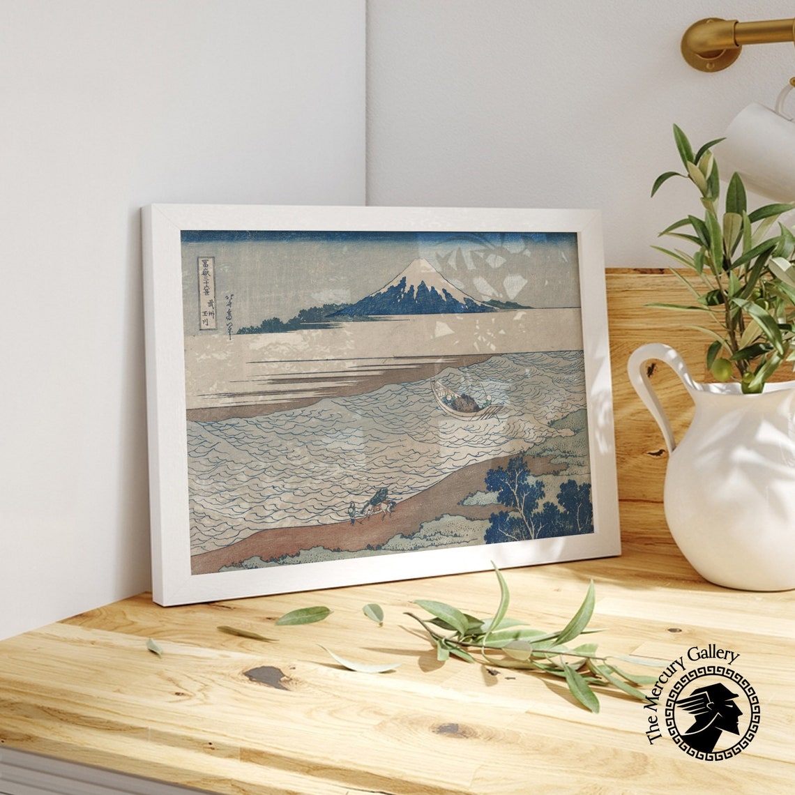 Hokusai Mount Fuji Over Tama River Musashi Province Ukiyo E Art Print - Image 6