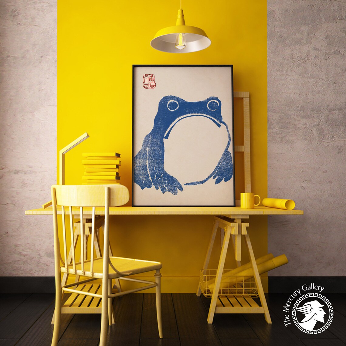 Japanese Blue Frog Matsumoto Hoji Art Print - Image 5