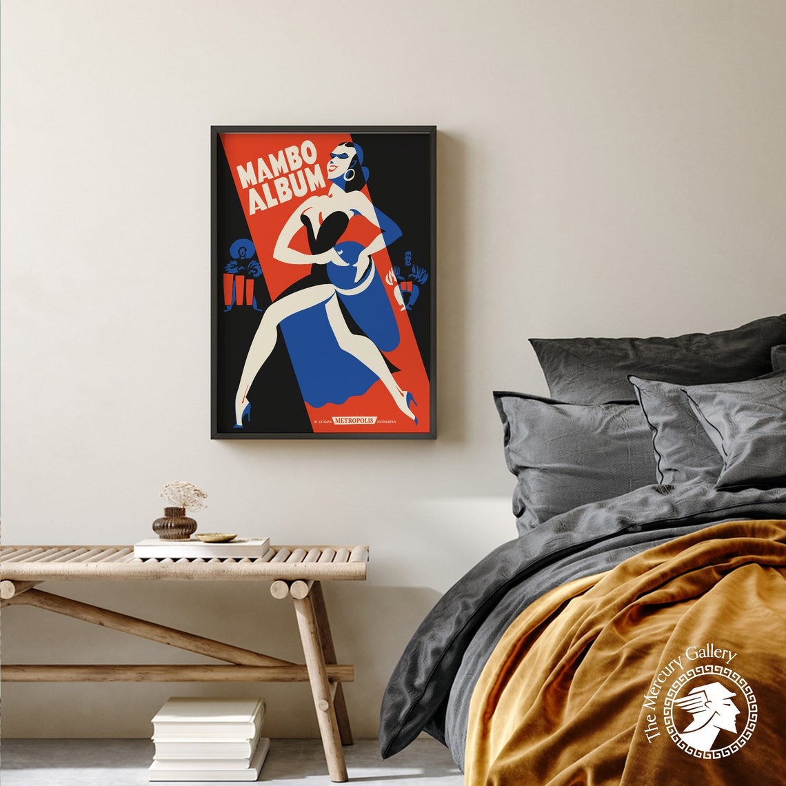 Mambo Album Vintage Poster Art Deco Dancer Drummers Metropolis Antwerp - Image 2