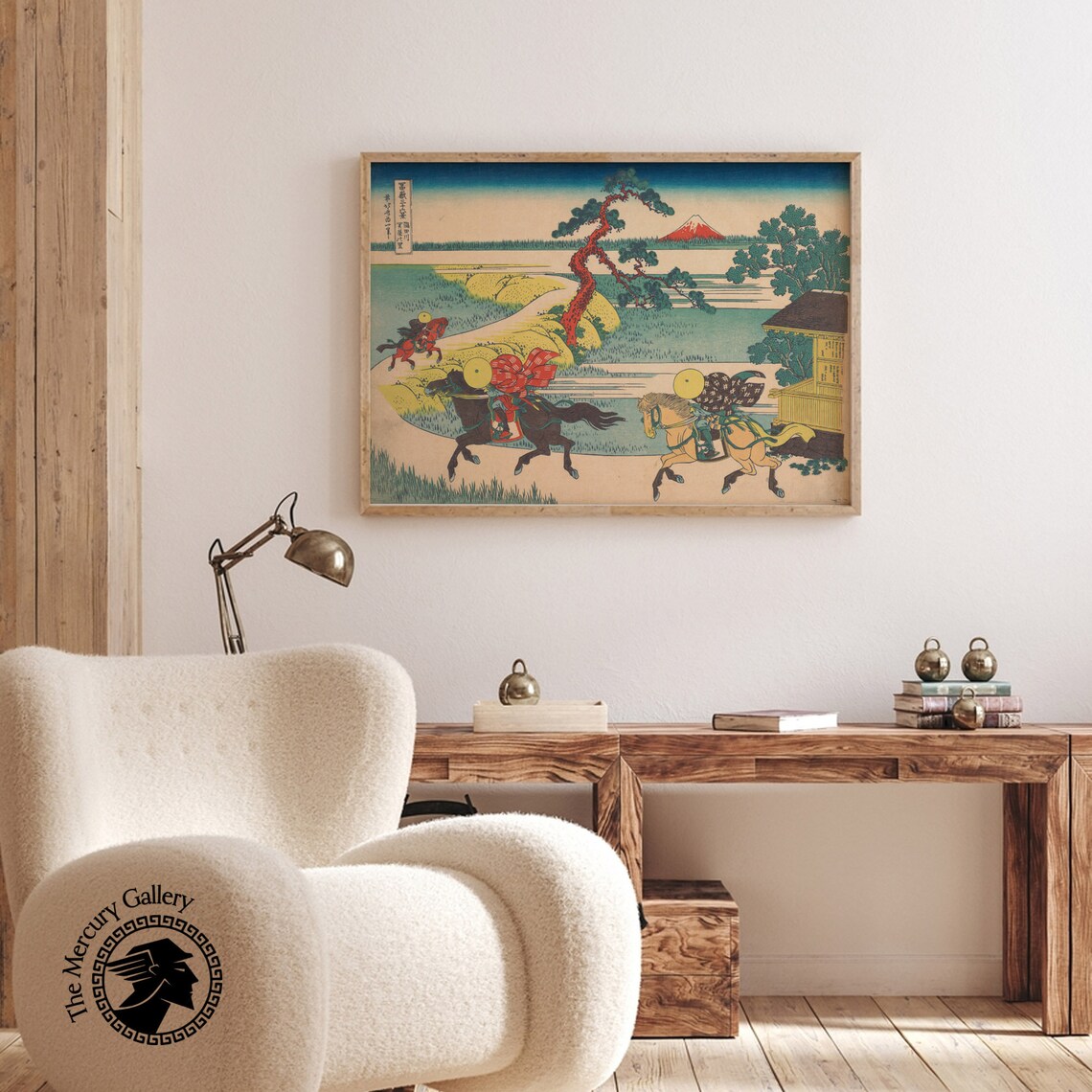 Hokusai Sekiya Village Sumida River Horse Race Mount Fuji Art Poster - Image 6