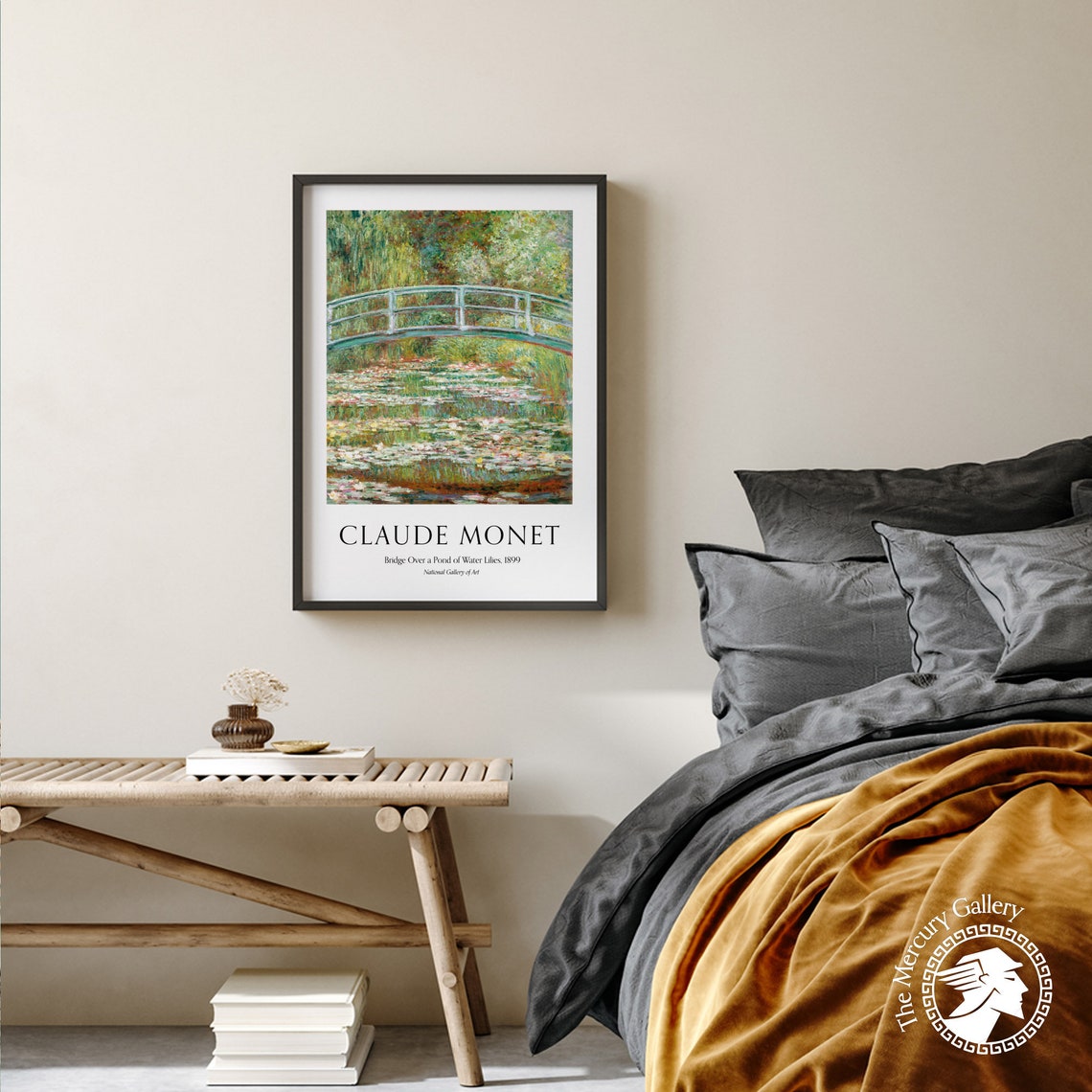 Claude Monet Bridge Over A Pond Of Water Lilies Giverny Garden Poster - Image 5