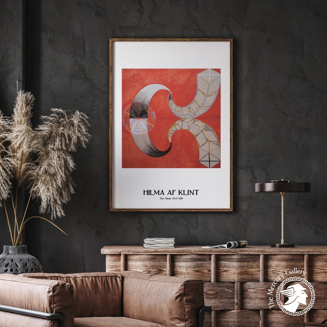 Hilma Af Klint The Swan No 9 1915 Red Swan Spiritual Abstract Poster - Image 5