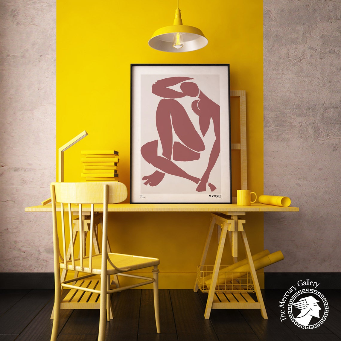 Henri Matisse Red Nude Cut Out Figure Abstract Exhibition Poster Print - Image 5